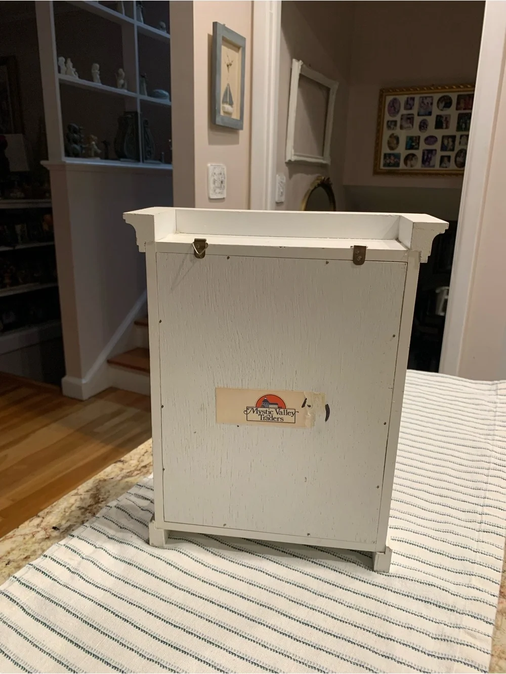 Mystic Valley Traders Cream Mini Doll Cabinet with Glass Doors